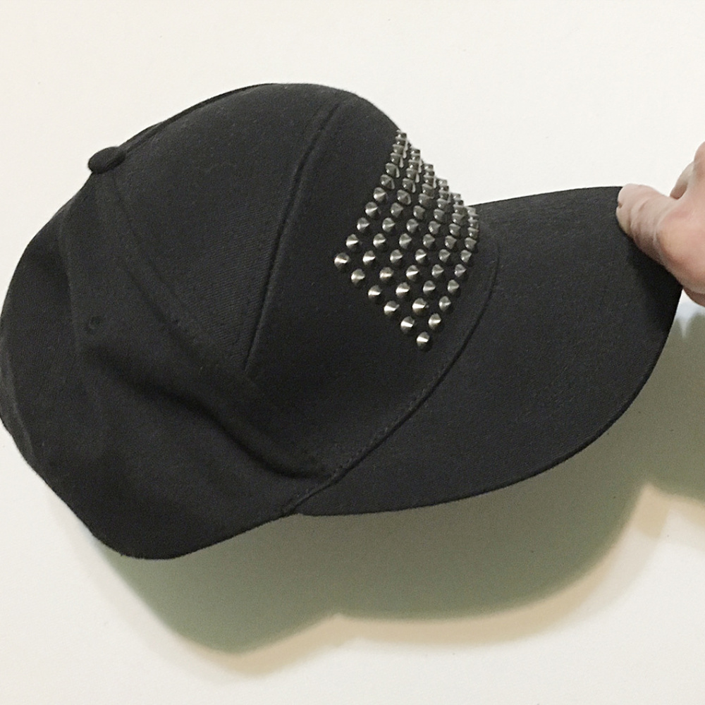 BLACK JACK Flat Bill Snapback Studs Baseball Hat